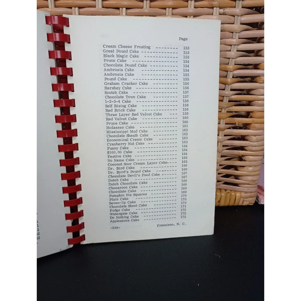 Francisco Recreational Department Cookbook‎ Francisco, NC 1978